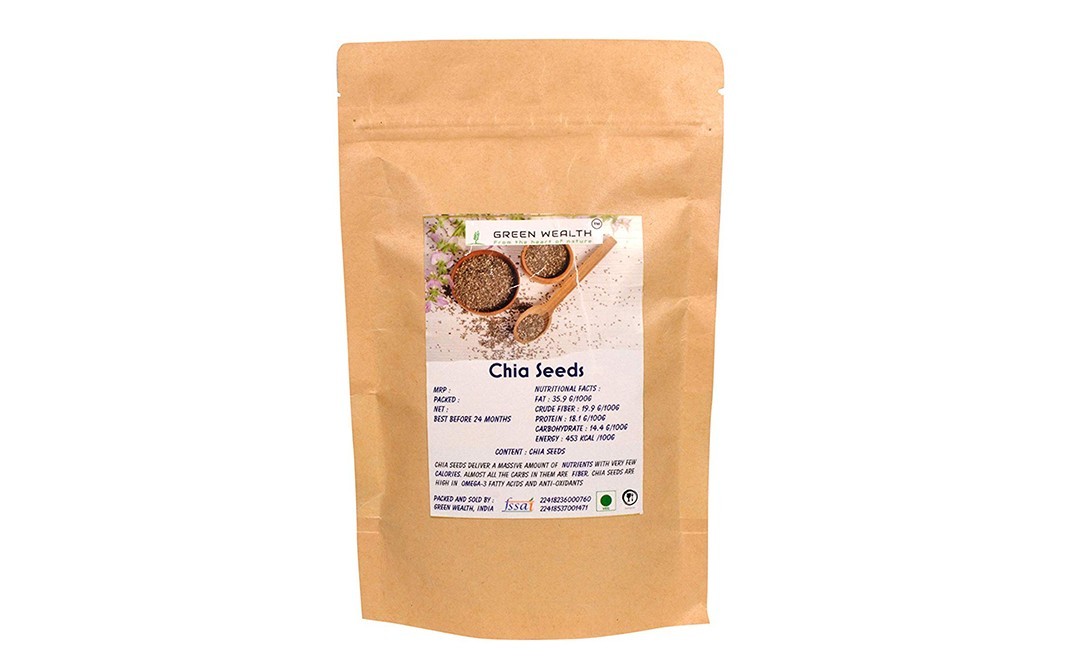 Green Wealth Chia Seeds    Pack  200 grams
